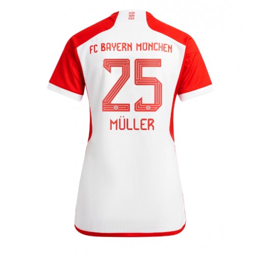 Fotbalové Dres Bayern Munich Thomas Muller #25 Dámské Domácí 2023-24 Krátký Rukáv